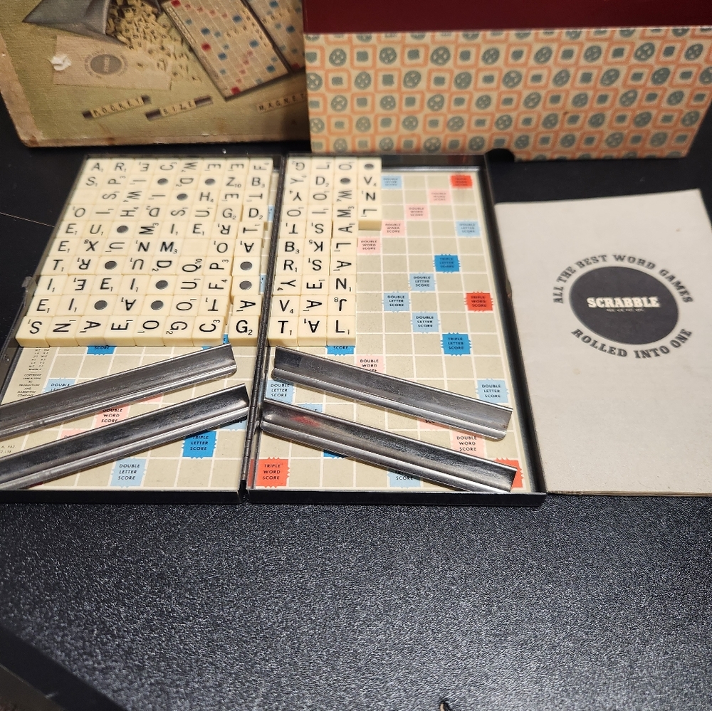 Vintage Magnetic Travel Scrabble